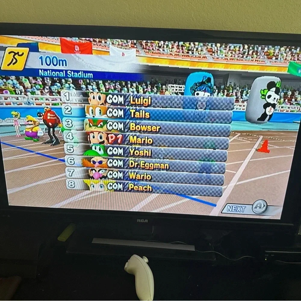 Nintendo Wii Mario and Sonic at Olympic Games complete game with manual